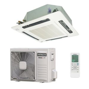 Aparat aer conditionat tip caseta primary Hitachi 40000 BTUh, timer, auto, pompa de apa Inclusa, clasa A++