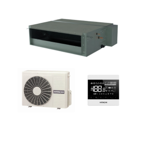 Aer conditionat tip DUCT Hitachi 24000 BTUh, lichid de racire R32, sleep mode, timer, eco mode, auto diagnoza, pompa de apa inclusa