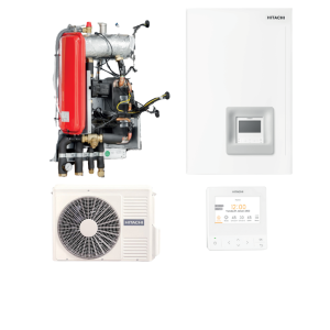 Pompa de caldura Aer-Apa Hitachi Yutaki S, putere de 16 kW, lichid R410A, alimentare trifazata, clasa A++